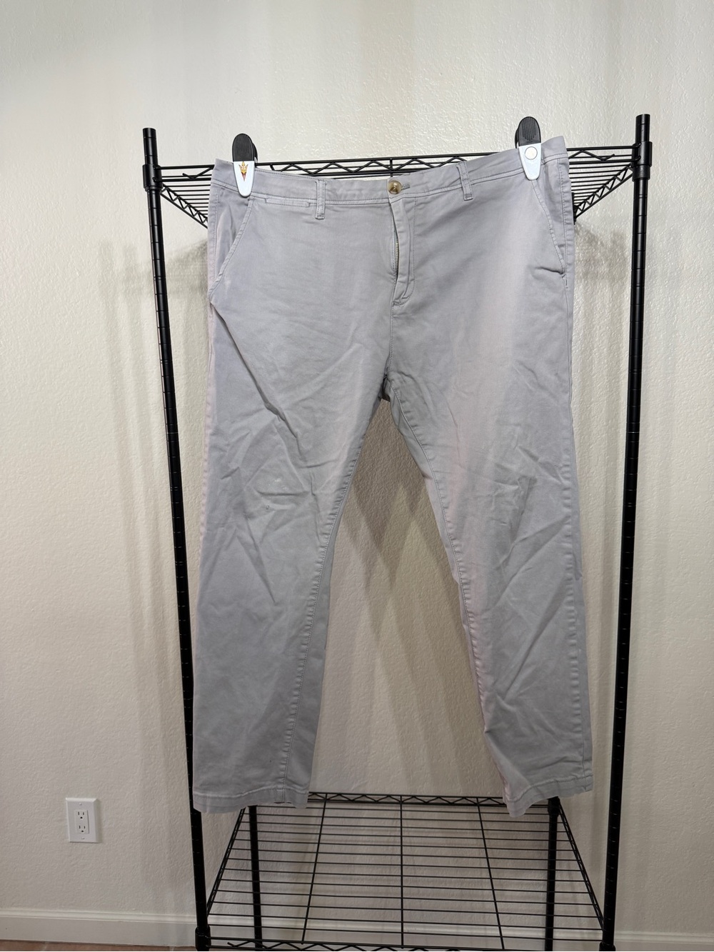 Liverpool Light Gray Men's Chinos - Casual Straight Leg
